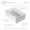 Alfi Brand 30" Decorative Lip Apron Sgl Bowl Fireclay Farmhouse Kitchen Sink, WHT AB511-W - alternate 9